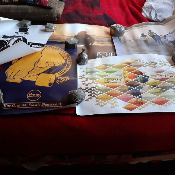 Penny Skateboards-5 different posters-16" by 23"-pushing plastic Australia- - Picture 1 of 7